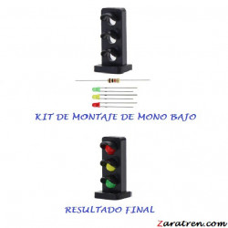 Kit de montaje de mono bajo 3 posiciones, V/A/R, Escala N. Marca Zaratren, Ref: ZT-FR2062.
