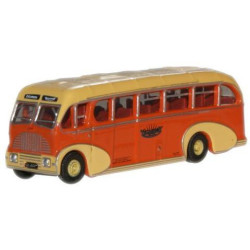 Autobus Yelloway Burlingham Sunsaloon, Color Naranja/Amarillo, Escala N. Marca Oxford, Ref: NBS002.