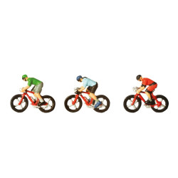 Ciclistas de carreras, Tres Figuras, Escala N. Marca Noch, Ref: 36897.