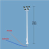 Torre Iluminación de cinco focos, Tipo 89, Tecnologia LED, Escala H0. Marca Zaratren, Ref: ZT-FR1091.