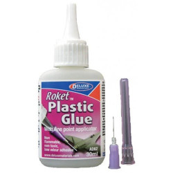 Cemento Plastico Liquido, Roket Plastic Glue, Bote de 50 ml. Marca Deluxe. Ref: AD62.