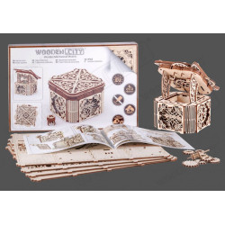 Mistery Box, Madera Contrachapada de abedul. Kit de montaje. Marca Wooden City, Ref: 57315.