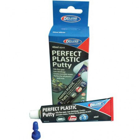 Perfect Plastic Putty, Relleno de un componente, Bote de 40 ml. Marca Deluxe. Ref: BD44.