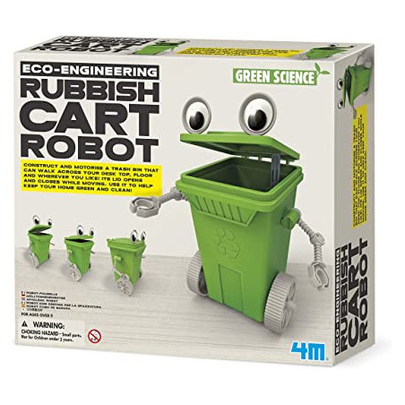 Rubbish Cart Robot, Green Science. Marca 4M, Ref: 00-03371.