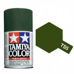 Spray OLIVE DRAB 1 Mate, Bote de 100 ml, ( 85005 ). Marca Tamiya, Ref: TS-5.
