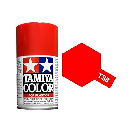 Spray Rojo Italian Red, Bote de 100 ml, ( 85008 ). Marca Tamiya, Ref: TS-8.