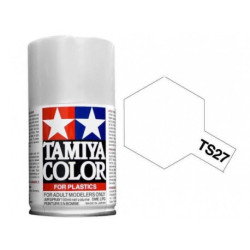 Spray matt white, Blanco mate, Bote de 100 ml, ( 85027 ). Marca Tamiya, Ref: TS-27.