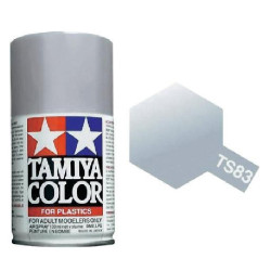 Spray Metallic Silver, Plata metálico, Bote de 100 ml, ( 85083 ). Marca Tamiya, Ref: TS-83.