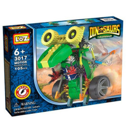 Loz Robot Dinosaurio, con motor, 105 piezas, Marca Loz. Ref: 3017.