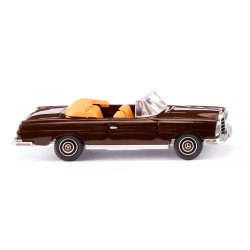 Mercedes 280 SE Cabrio, Color marrón cholotate, Escala H0. Marca Wiking, Ref: 015302.