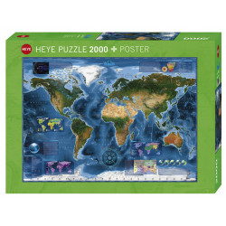 Satellite Map, 2000 piezas. Marca Heye. Ref: 29797.
