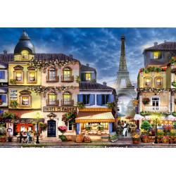 Breakfast In Paris, Puzzle de madera con piezas doble cara, 150 pz. Marca Wooden City, Ref: FR0004XL.