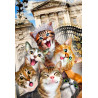 Kittens in London, Puzzle de madera con piezas doble cara, 150 pz. Marca Wooden City, Ref: AN0021M.