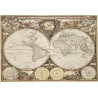 Antique World Map, Puzzle de madera con piezas doble cara, 150 pz. Marca Wooden City, Ref: TR0018M.