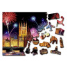 London By Night, Puzzle de madera con piezas doble cara, 150 pz. Marca Wooden City, Ref: BR0006M.