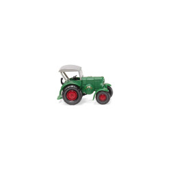 Tractor Lanz Bulldog, Verde y con capota, Epoca III, Escala N. Marca Wiking, Ref: 095137