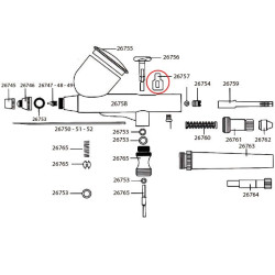 Desplazador de aguja para aerógrafo D102 (Ref.: 26020-26021). Marca Dismoer, Ref: 26757.