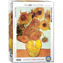 Twelve Sunflowers,1000 Piezas. Marca Eurographics, Ref: 6000-3638.