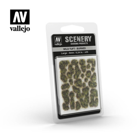Vallejo Scenery, Wild Tuft – Burned, 35 Unid. Marca Acrylicos Vallejo, Ref: SC414.