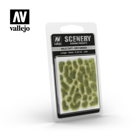 Vallejo Scenery, Wild Tuft – Dry Green, 35 Unid. Marca Acrylicos Vallejo, Ref: SC415.