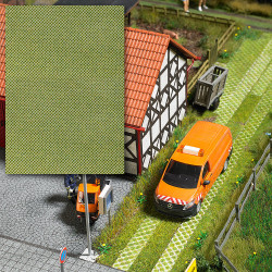 Panel decorativo 3D " Adoquines de hierba ", Escala H0. Marca Busch. Ref: 7430.