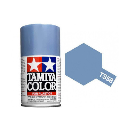 Spray Azul Claro Perlado, (85058), Bote 100 ml. Marca Tamiya, Ref: TS-58.