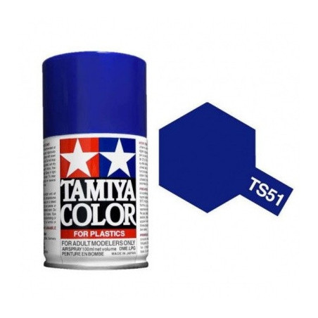 Spray Azul Brillante, (85051), Bote 100 ml. Marca Tamiya, Ref: TS-51.