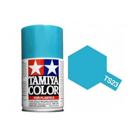 Spray Azul Claro Brillante, (85023), Bote 100 ml. Marca Tamiya, Ref: TS-23.