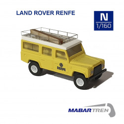 Land Rover Renfe, Color amarillo, Epoca IV, Escala N. Marca Mabar. Ref: 99600.