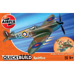 Avión de combate Spitfire, 34 piezas, Nivel 1. Marca Airfix QuickBuild, Ref: J6000.