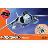 Avión de combate Harrier, 28 piezas, Nivel 1. Marca Airfix QuickBuild, Ref: J6009.
