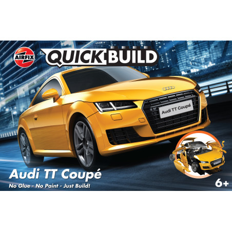 Audi TT Coupé, 44 piezas, Nivel 1. Marca Airfix QuickBuild, Ref: J6034.