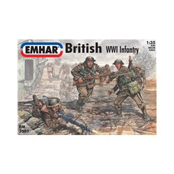 Figuras de Infanteria Británica WWI, Escala 1:35. Marca Emhar, Ref: EM3501.