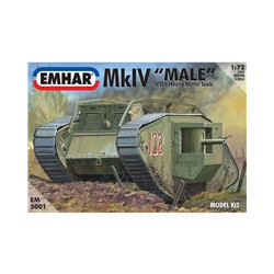 Tanque Mark IV "Masculino" WWI, Escala 1:72. Marca Emhar, Ref: EM5001.