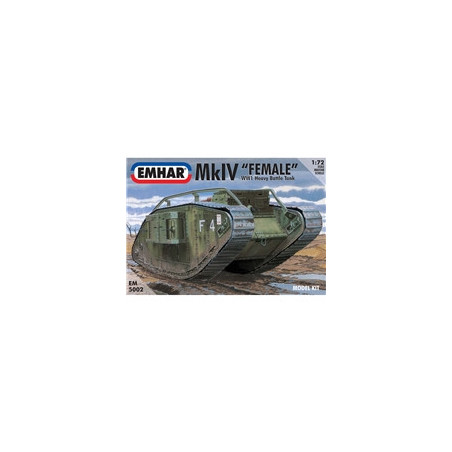 Tanque de batalla pesado, Mk IV "Femenino" WWI, Escala 1:72. Marca Emhar, Ref: EM5002.