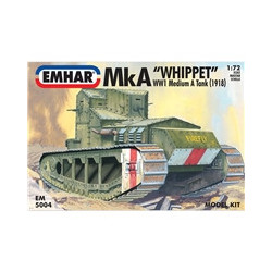 Tanque mediano Mk A "WHIPPET" WWI, Escala 1:72. Marca Emhar, Ref: EM5004.