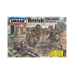 Figuras Infantería Británica y Tripulaciones de Tanques WWI, Escala 1:72. Marca Emhar, Ref: EM7201.