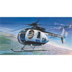 Acad Helicóptero Hughes 500D Police, Escala 1:48. Marca Academy, Ref: 12249.
