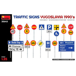 Traffic Signs. Yugoslavia 1990's, Escala 1:35. Marca Miniart, Ref: 35643.