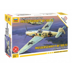 Caza alemán Messerschmitt Bf-109 F2, Escala 1:72. Marca Zveda, Ref. 7302.