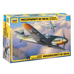 Avión de combate alemán Messerschmitt BF-109 G6, Escala 1:48. Marca Zvezda, Ref. 4816.