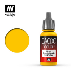 Acrilico Game Color, Amarillo Dorado, Bote de 17 ml. Marca Vallejo, Ref: 72.007.