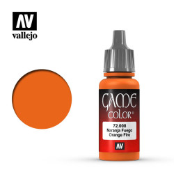 Acrilico Game Color, Naranja Fuego, Bote de 17 ml. Marca Vallejo, Ref: 72.008.