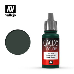 Acrilico Game Color, Verde Oscuro, Bote de 17 ml. Marca Vallejo, Ref: 72.028.