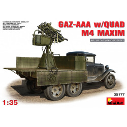 Gaz-AAA con QUAD M4 MAXIM, Escala 1:35. Marca MiniArt Models, Ref: 35177.