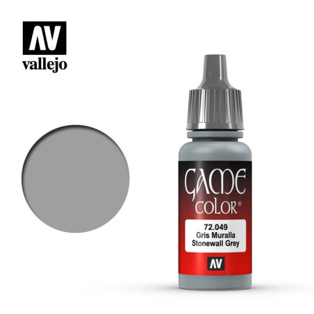 Acrilico Game Color, Gris Muralla, Bote de 17 ml. Marca Vallejo, Ref: 72.049.