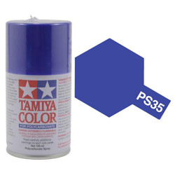 Spray Policarbonato Azul Violeta, (86035) ,Bote 100 ml. Marca Tamiya, Ref: PS-35.