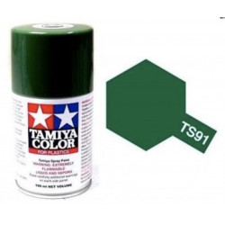 Spray Verde Oscuro, (85091), Bote 100 ml. Marca Tamiya, Ref: TS-91.