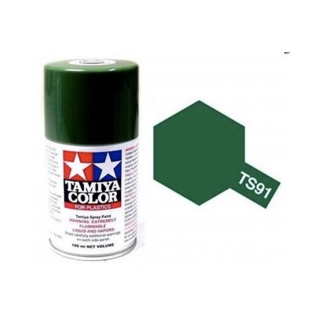 Spray Verde Oscuro, (85091), Bote 100 ml. Marca Tamiya, Ref: TS-91.