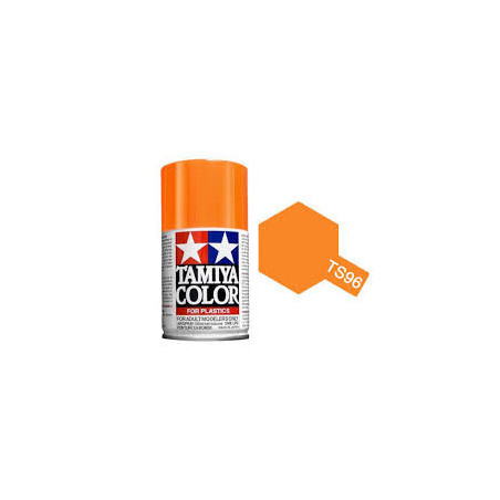 Spray Naranja Fluorescente, (85096), Bote 100 ml. Marca Tamiya, Ref: TS-96.